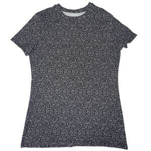 Lord + Taylor Womens XS Micro Confetti Dot Stretch Cotton T-Shirt Elevated Basic